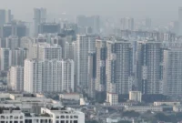 Real estate di Trung Hoa, Cau Giay, Hanoi seperti yang terlihat dari atas. Foto oleh: Ngoc Thanh