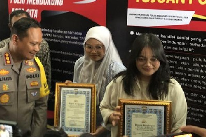 Polresta Jogja Apresiasi Mahasiswi yang Mengejar dan Menabrak Jambret