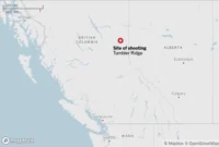 Lokasi penembakan. Grafis: Mapbox