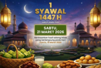 Lebaran Sabtu 21 Maret 2026